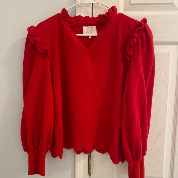 VICTORIA DUNN SAMANTHA BLOUSE IN RED WOMENS SIZE M - Picture 1 of 4